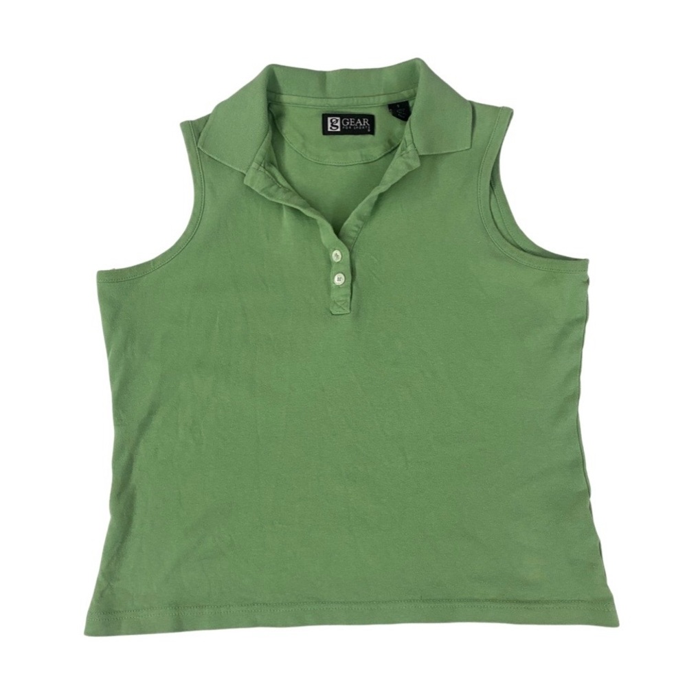 G Gear green sports collared tank